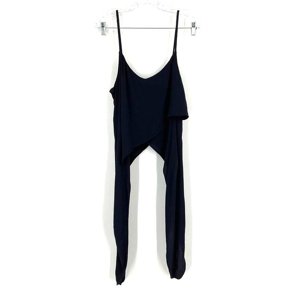 Zara Navy Blue Sleeveless Top Large Asymmetrical - Picture 2 of 7